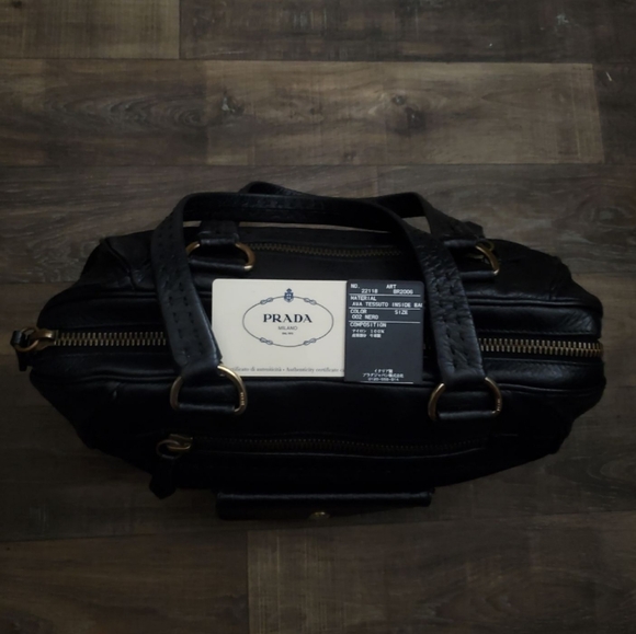 Vintage Prada Nylon & Leather Satchel - Picture 1 of 9